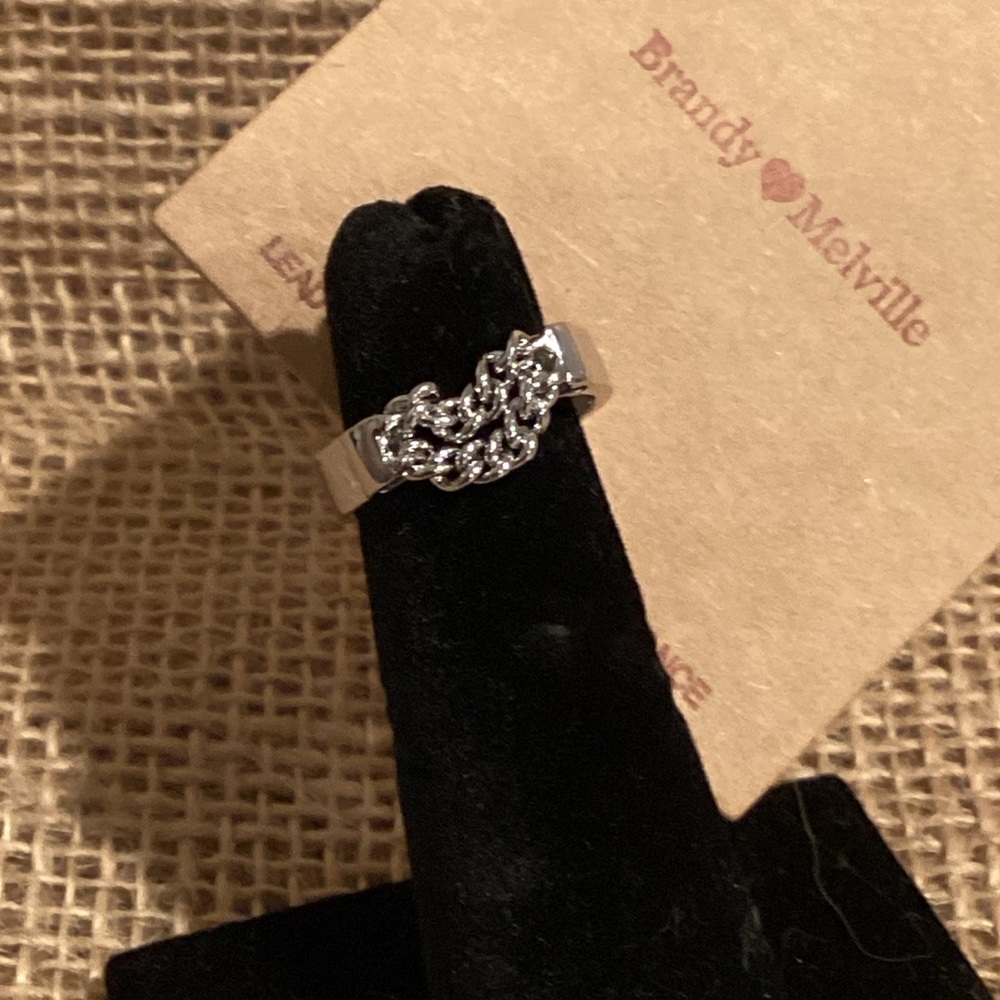 Brandy Melville Half Silver Chain Links Ring